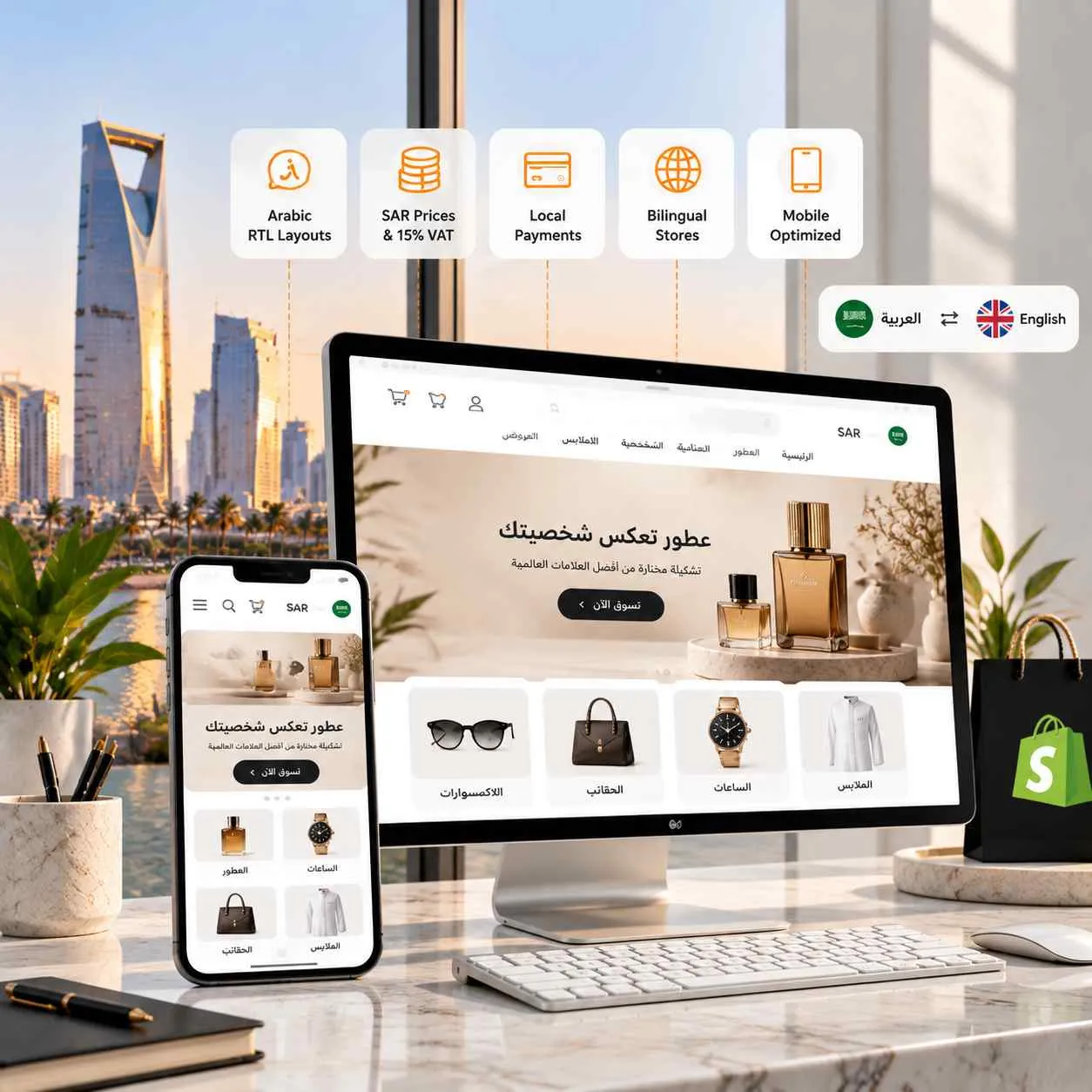Shopify Website Design Jeddah and Store Localization for the Saudi Market