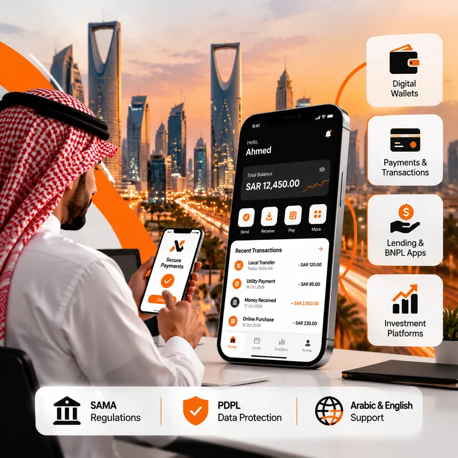 ما هو تطوير تطبيقات Fintech، ولماذا تحتاج الشركات السعودية إليه؟