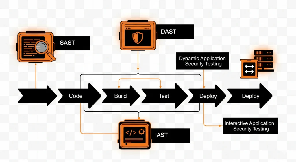 SAST, DAST, and IAST testing methods for application security