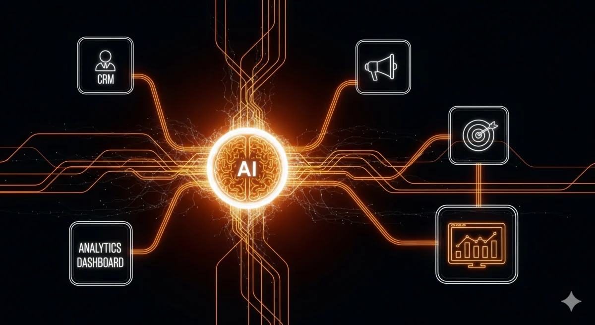 Generative AI connecting different business workflows