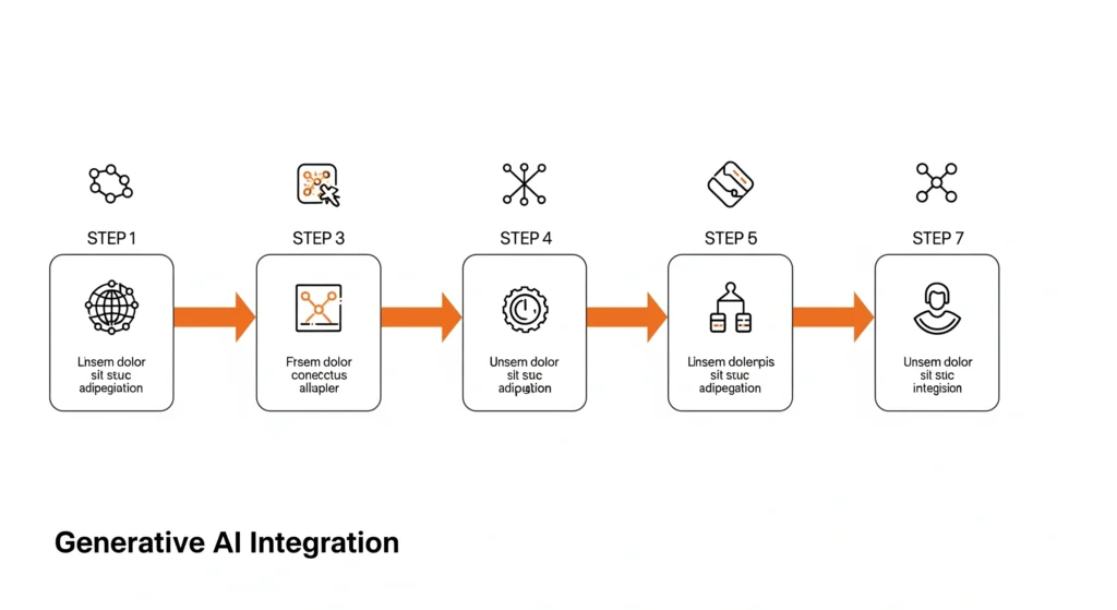 Generative AI integration process flowchart