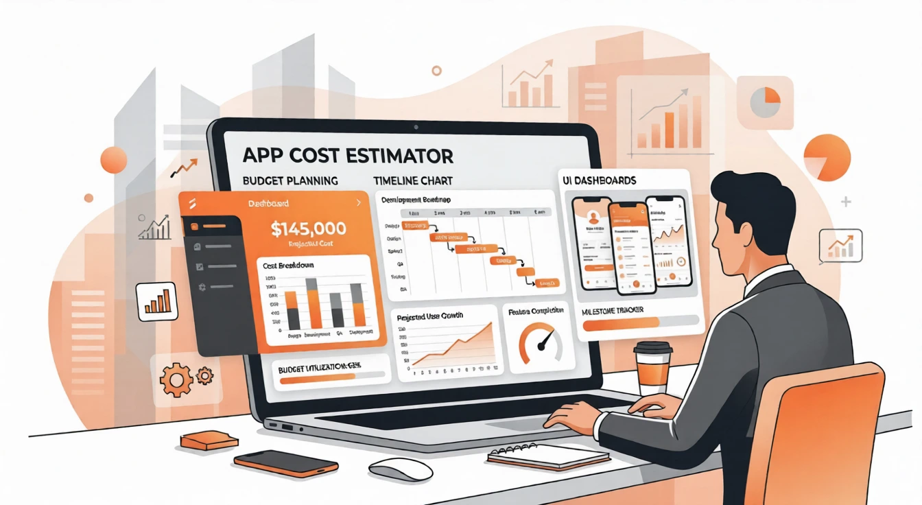 Mobile app development cost and timeline estimation dashboard for Dallas projects