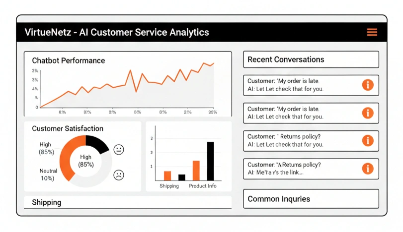 AI customer service dashboard analytics