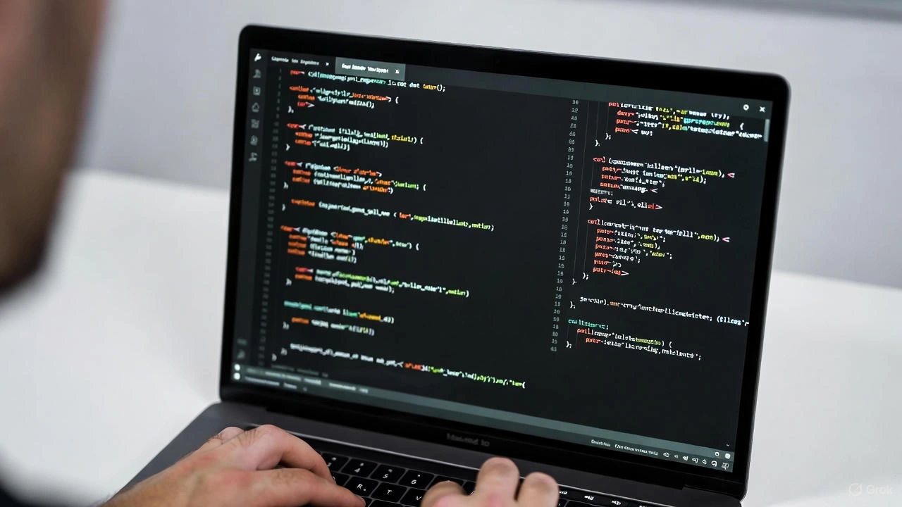 Mobile app development team discussing project planning with whiteboard, orange diagrams, and black markers