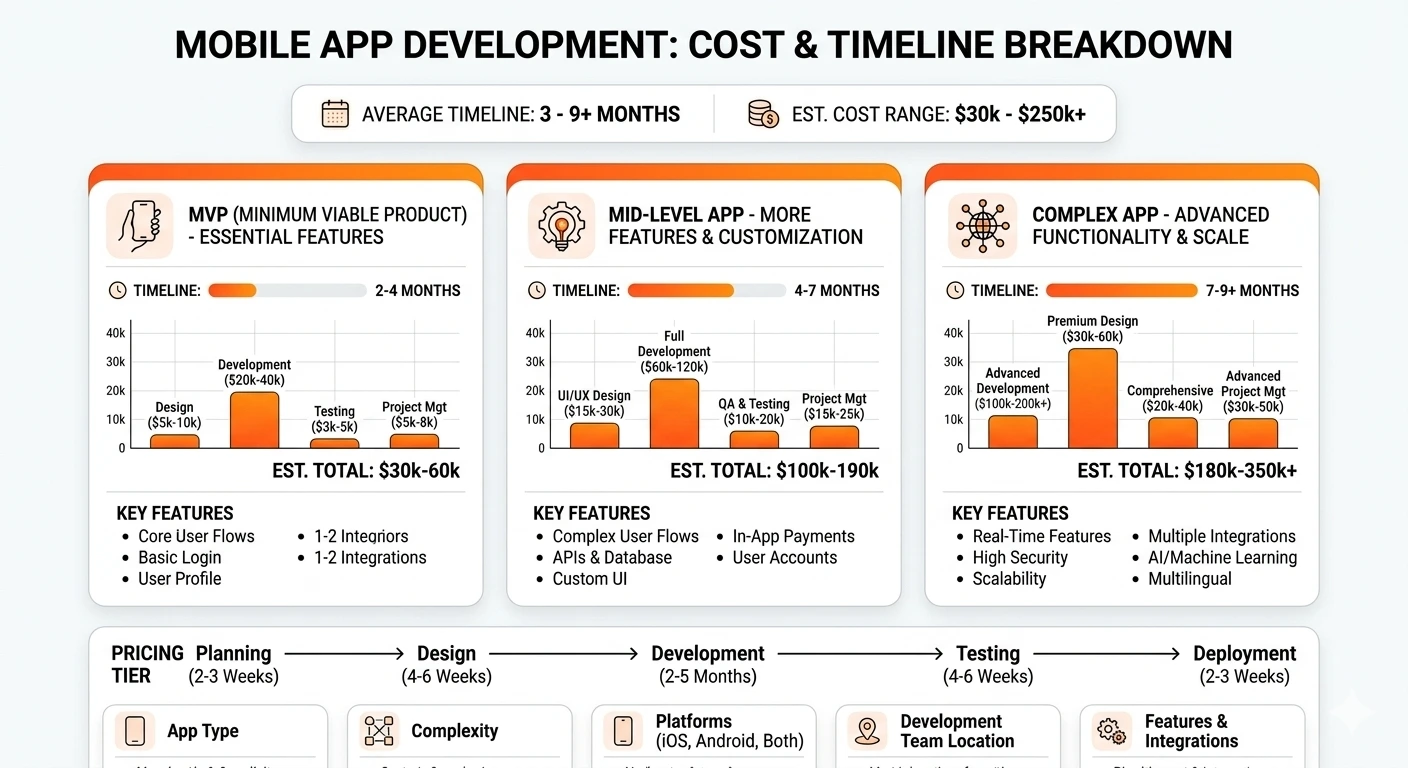 React Native app development cost and timeline Dallas Texas 2026 chart