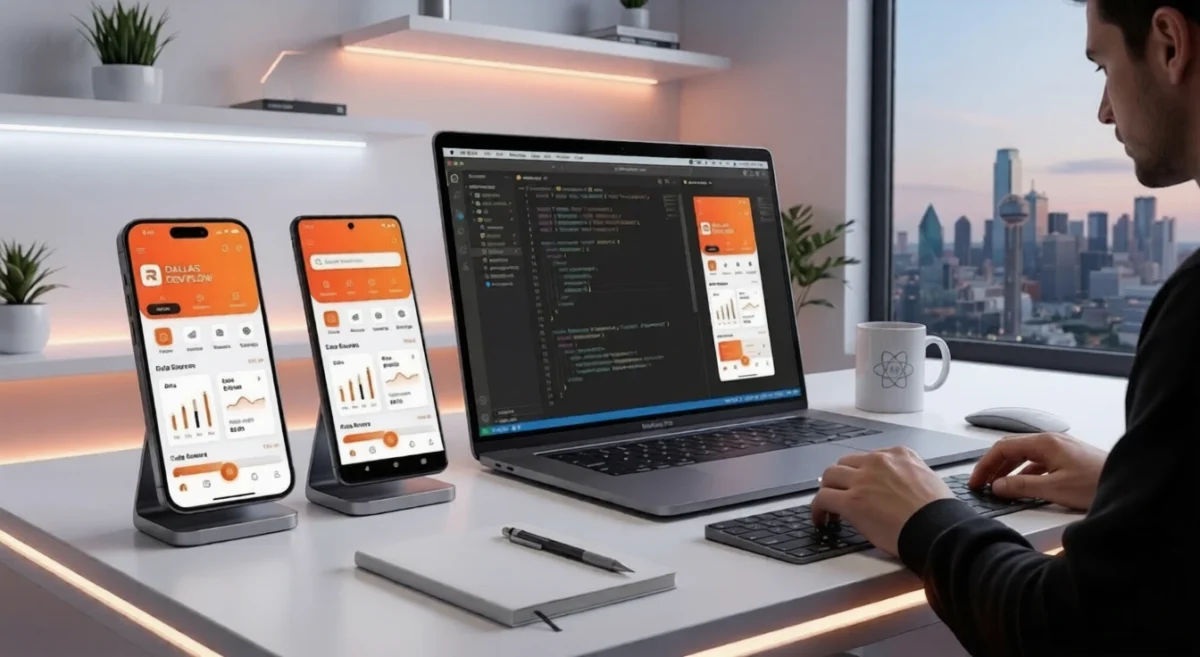 React Native mobile app development Dallas Texas cross platform apps on iOS and Android
