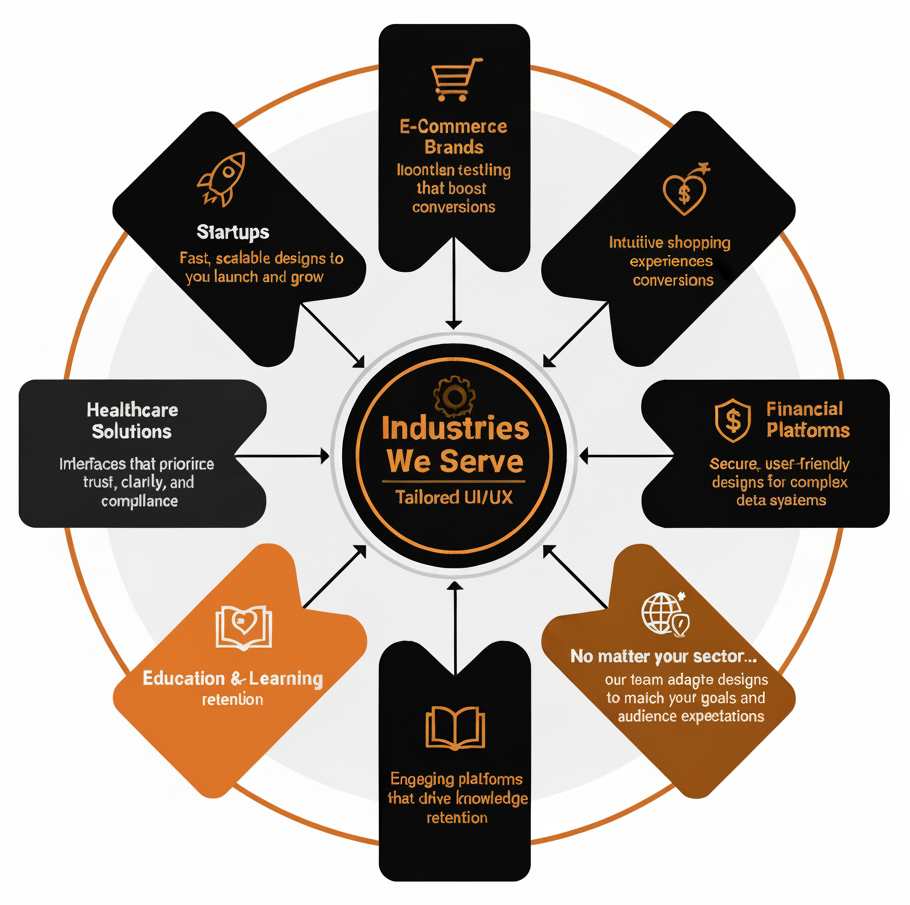 Industries We Serve with Tailored UI/UX